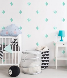 stickers cactus chambre enfant bebe