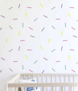 stickers confettis colorés chambre enfant